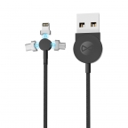 Magnetic USB data cable charge and sync - 2.5A 1m - 3 in 1 - Forever